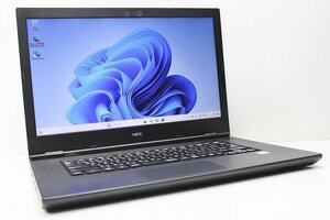 1円スタート ノートパソコン Windows11 NEC VersaPro VKL21A 大画面 15.6インチ 第8世代 Core i3 SSD256GB メモリ4GB DVDドライブ