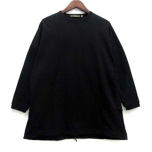 ハバーサック HAVERSACK 2022SS オーバーサイズ 長袖 Tシャツ HARD TWIST OVERSIZED LONG T-SHIRT ブラック 黒 1 812223 レディース