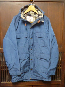 USA古着　80s 90s Woolrich マウンテンパーカー 紺 ネイビー ウールリッチ ハーフ コート フード アウトドア ジャケット 