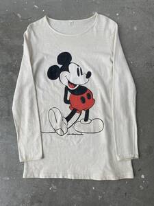 超希少！美品！USA製！60s 70s Mickey Mouse ミッキーマウス スウェット ロングスリーブ Tee WALT DISNEY ディズニー 大きいサイズ