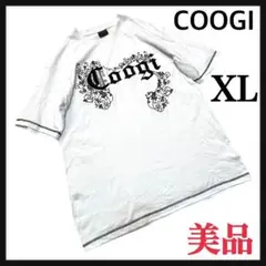 美品 クージー COOGI 刺繍ロゴ ビンテージ XL 希少 白