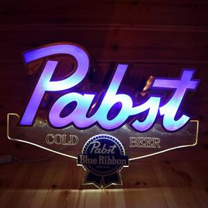 PABST BLUE RIBBON ライトサイン ビンテージ パブスト ブルーリボン 照明 ライト ランプ ガレージ 看板