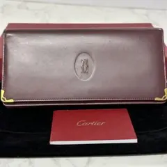 新品同様‼️ カルティエ　Cartier 財布　二つ折り　長財布　マストライン