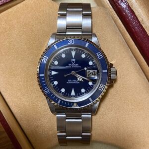 美品 チュードル 極希少 ブルー ロレックス 79090 SUBMARINER メンズウォッチ 男性用自動巻腕時計 純正ブレス TUDOR チューダー ROLEX