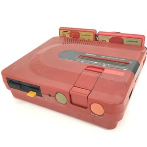 ★1円スタート★　SHARP　シャープ　ツインファミコン　本体　赤　レトロ　ゲーム機　AN-500R【同梱不可/売り切り/12-81】