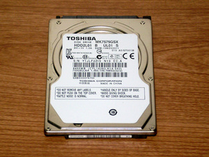 ★ 750GB ★ TOSHIBA 【 MK7575GSX 】 良品 ★ORT