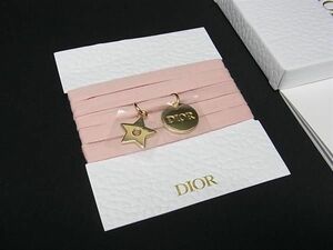 ■新品■未使用■ ChristianDior クリスチャンディオール チャーム付き ブレスレット チョーカー アクセサリー ピンク系 DF8779