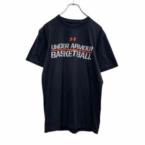 UNDER ARMOUR 半袖 プリント Tシャツ S ブラック グレー オレンジ アンダーアーマー スポーツ ロゴ 古着卸 アメリカ仕入 a506-6760