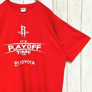 GILDAN ギルダン NBA Houston Rockets ヒューストン・ロケッツ プリント Tシャツ XL USA古着 アメリカ古着