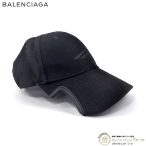 バレンシアガ （BALENCIAGA） 3b Stencil キャップ 帽子 794887 Mサイズ ブラック（美品）中古