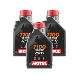 ●送料無料● 国内正規品 モチュール 7100 20W50 1L×3缶 API SP/JASO MA2 100%化学合成油 MOTUL エンジンオイル 2輪 4スト 20w-50