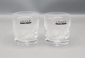 ★ ラリック ★ LALIQUE ★ ペアグラス ★ 梟 ★ フクロウ紋 ★ ガラス工芸 ★ ショットグラス2点セット ★