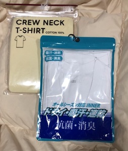 GUクールネックTシャツ L 1枚　 　オールシーズン対応インナー M 半袖１枚