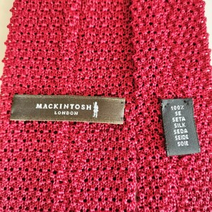 MACKINTOSH LONDON(マッキントッシュロンドン)赤ニットネクタイ　ニットタイ