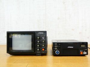 Victor ビクター TM-22 カラービデオモニター / HR-C3 AC-P3 VHS-Cビデオカセットレコーダー ※通電OK ジャンク@80(5)
