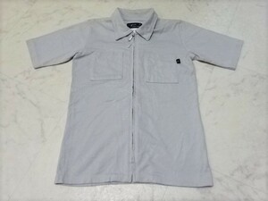 ● 美品 agnesb. アニエスベー ジップアップファスナー式 半袖 Tシャツ ポロシャツ キッズ 子供服 男の子 女の子 兼用 グレー 8ans 120cm～