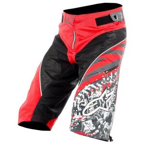 [Alpinestars] アルパインスターズ　グラビティショーツ（MTB用フリーライドショートパンツ）Black/Red Lサイズ 34インチ Gravity Shorts