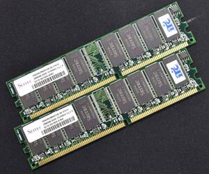 256MB 2枚セット (合計 512MB) PC2700U PC2700 DDR333 CL2.5 184pin non-ECC Unbuffered DIMM SEITEC 片面実装 (管:SA6142