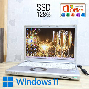 ★完動品 高性能6世代i3！SSD128GB★CF-SZ5 Core i3-6100U Webカメラ Win11 MS Office 中古品 ノートPC★P73145