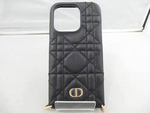 期間限定セール クリスチャン・ディオール Christian Dior Dior Caro iPhone 14Pro チェーン付 黒 ブラック S5178UWHC_M900