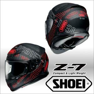 ★現状品★SHOEI フルフェイスヘルメット Z-7 PERMUTATION TC-1 (RED/BLACK) マットカラー Lサイズ 59cm