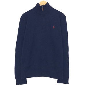 古着 ラルフローレン Ralph Lauren POLO by Ralph Lauren ウールニットハーフボタンセーター メンズM /eaa416562