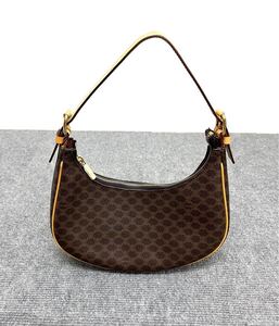 CELINE セリーヌ マカダム柄 PVC レザー 肩掛け ハンドバッグ 中古美品 0117②