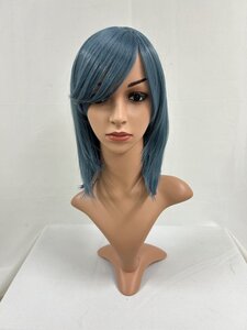 Wigs2you C-001 ブルー 青色 コスプレウィッグ アニメ アイドル風 耐熱コスプレウィッグ★シンプルなミディアムスタイル