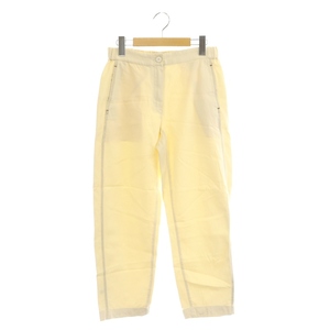 セオリー theory 21SS DRAPE COTTON TWL CURVE PANT PL パンツ テーパード ストレッチ ジッパーフライ 0 アイボリー /DO ■OS レディース