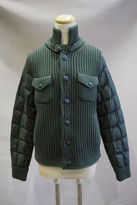 【質Banana】MONCLER/モンクレール MAGLIONE TRICOT CARDIGAN 420919403300 97529 トリコットカーディガン サイズ1 S モンクレ カーキ♪