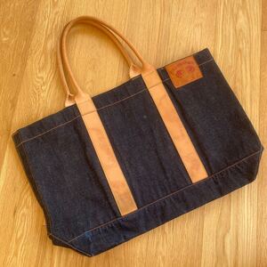 希少◎FULLCOUNT #6794 DENIM TOTE BAG フルカウント デニムトートバッグ　カバン　鞄　栃木レザー