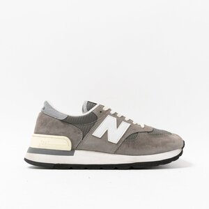 【1円スタート】 New Balance ニューバランス M990GRY 990 USA製 スエード メッシュ グレー スニーカー メンズ US7.5 25.5cm