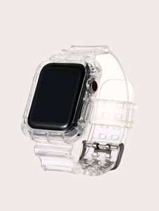 Q66 新品 Apple watch アップル ウォッチ ベルト 透明 バンド クリア 時計 ファッション雑貨 時計ベルト