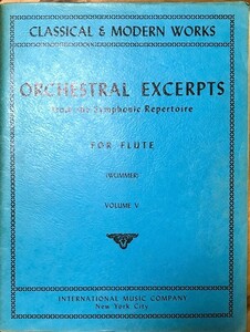 オーケストラ曲選集 Vol.5 (フルートソロ用) 輸入楽譜 ORCHESTRAL EXCERPTS Volume 5 (WUMMER) 洋書