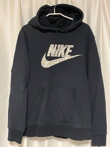 NIKE パーカー　パイソン　蛇柄　スネーク　スウェット　ナイキ XL 黒　 スウェットパーカー　 フーディー　 プルオーバー