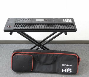 ☆ Roland ローランド FA-06B 61鍵シンセサイザー ミュージックワークステーション ケース・スタンド付き ☆中古☆