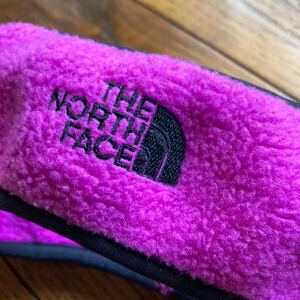 レア！90s デッドストック USA製 THE NORTH FACE ノースフェイス フリース イヤーマフ 耳あて イヤーマフラー ヘッドバンド ピンク 防寒