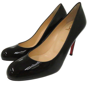 新品同様 クリスチャンルブタン SIMPLE PUMP 100 パテントカーフ ラウンドトゥ ヒールパンプス 38 1/2 3080377 0282 Christian Louboutin