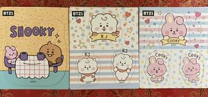 ３種セット BTS 防弾少年団 BT21 LINEフレンズ マグネット RJ ジン ソクジン JIN suga shooky cooky シュガ ジョングク ユンギ グクensky