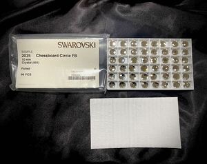 【未使用】SWAROVSKI 2035 chessboard Circle FB 10mm Crystal 48PCS