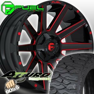 FUEL D643 CONTRA HUMMER ハマー H2 H1 新品 20インチマッドタイヤホイールセット ATTURO TRAIL BLADE BOSS LT325/60R20 35x13.0R20