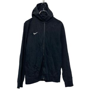 NIKE ロゴ スウェット パーカー ナイキ XL ブラック フルジップ キッズ 古着卸 アメリカ仕入 a607-6943