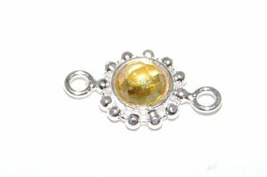 新品★未使用★【silver９２５】黄色ローズ5mm【アクセサリージョイント・金具】★