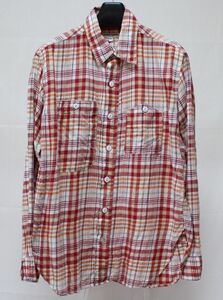 Engineered Garments エンジニアードガーメンツ Work Shirt Plaid C/L Twill チェック ワーク シャツ XS