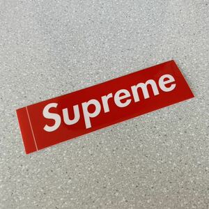 【5.7cm×20.4cm】Supreme シュプリーム Box Logo ステッカー 赤 クリア 1枚 即決【正規品】