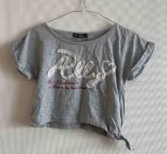 子供服　140 女の子　グレー　Tシャツ　トップス