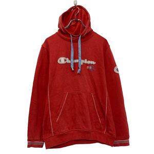 champion プリント スウェット パーカー チャンピオン キッズ XL レッド 古着卸 アメリカ仕入 a608-6092