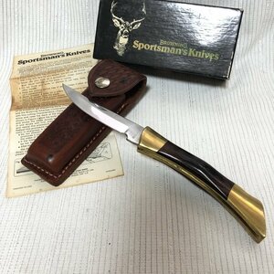 デッドストック級 レア BROWNING ブローニング スポーツマン ナイフ 4018F フォールディング 折りたたみ ウッド ビンテージ IW406AKLP17BRW