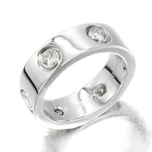 カルティエ Cartier ラブリング K18WG フルダイヤ #46 ホワイトゴールド750 LOVEリング 指輪 宝石 レディース ブランド