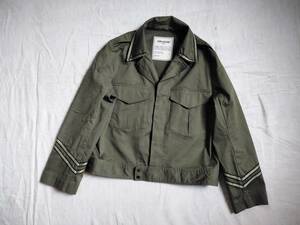 美品 ZADIG&VOLTAIRE ザディグ エ ヴォルテール Crystal-Embellished Military Jacket Kalen シャツ ジャケット ミリタリー レディース △1